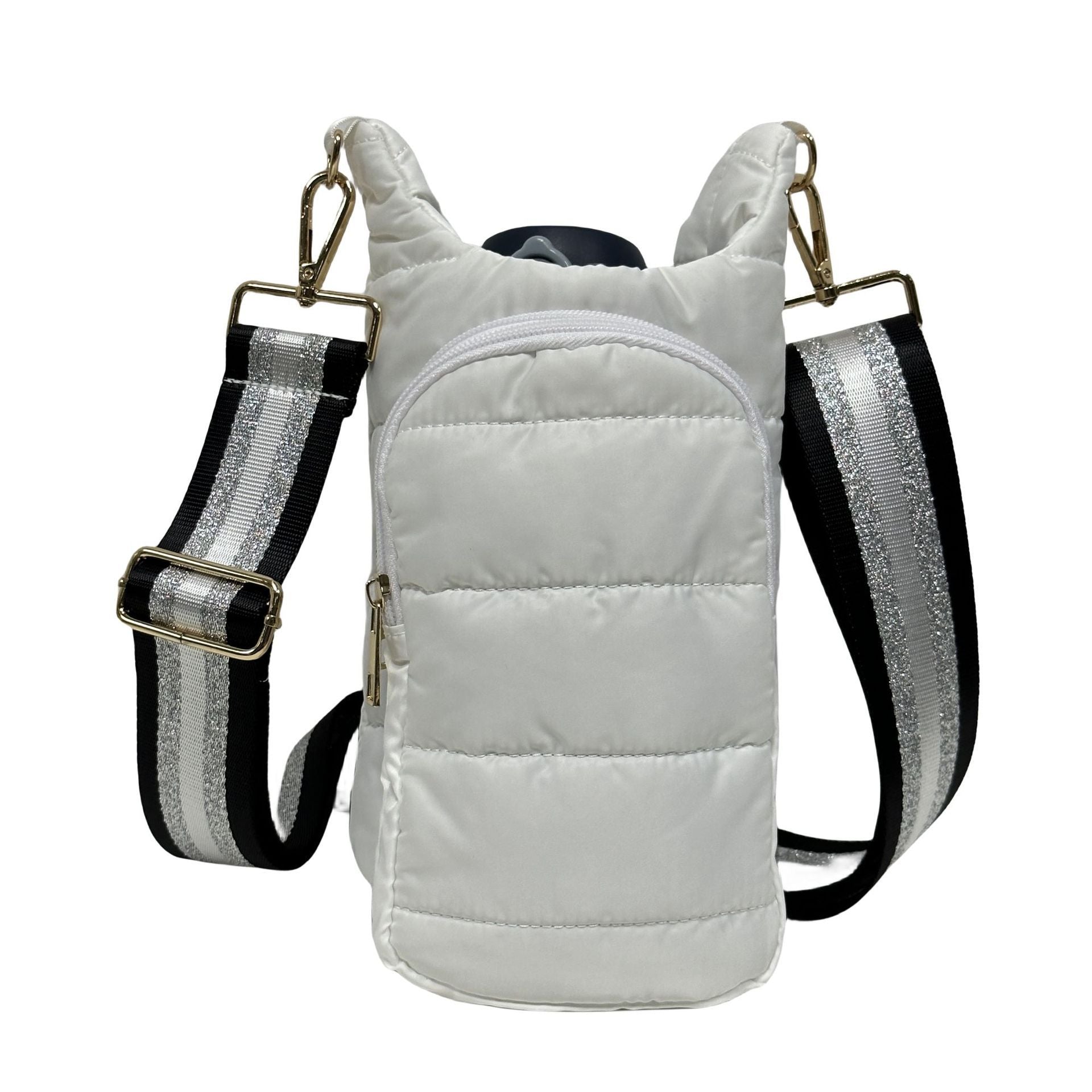 Winter Outdoors Down Bottle Cover Portable Fashion Shoulder Strap Kettle Bag Portable Crossbody Insulation Large Ice Cup